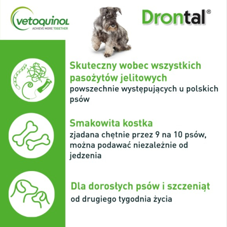 Drontal Dog Flavour 1 tabletka. Na odrobaczenie dla Psa