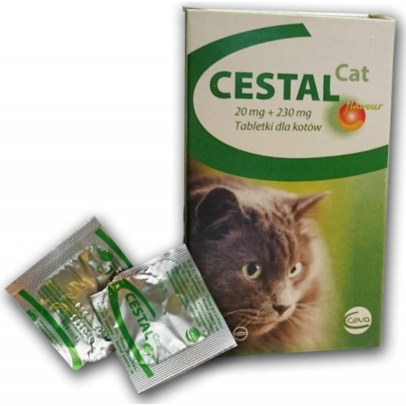 CESTAL CAT - 1 tabletka na 4kg, na odrobaczenie dla kotów